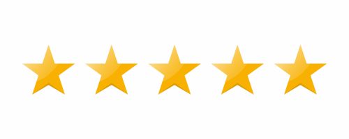 Five stars customer product rating review flat icon for apps and websites.